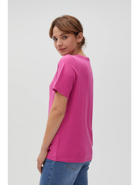 Moodo Fuchsiafarbenes Damen-T-Shirt Moodo