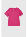 Moodo Fuchsiafarbenes Damen-T-Shirt Moodo