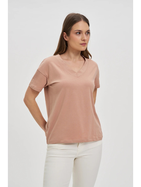 Moodo Hellbraunes Damen-T-Shirt Moodo