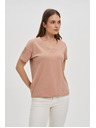 Moodo Hellbraunes Damen-T-Shirt Moodo