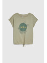 Moodo Olivgrünes Damen-T-Shirt Moodo