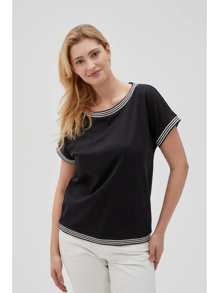 Moodo Schwarzes Damen Long Shirt Moodo