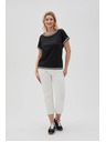 Moodo Schwarzes Damen Long Shirt Moodo