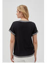 Moodo Schwarzes Damen Long Shirt Moodo