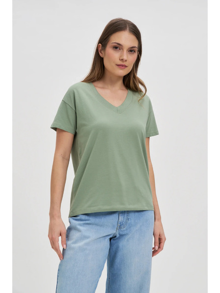 Moodo Olivgrünes Damen-T-Shirt Moodo