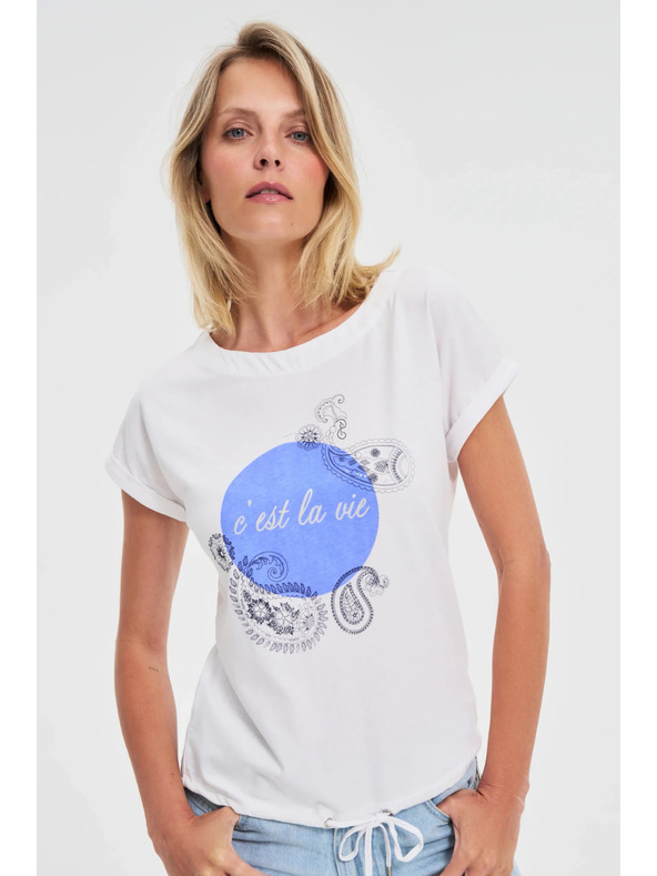 Moodo Weißes Damen-T-Shirt Moodo