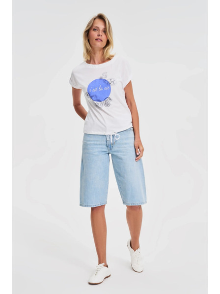 Moodo Weißes Damen-T-Shirt Moodo