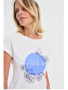 Moodo Weißes Damen-T-Shirt Moodo