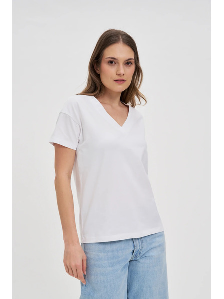 Moodo Weißes Damen-T-Shirt Moodo