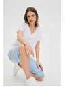 Moodo Weißes Damen-T-Shirt Moodo