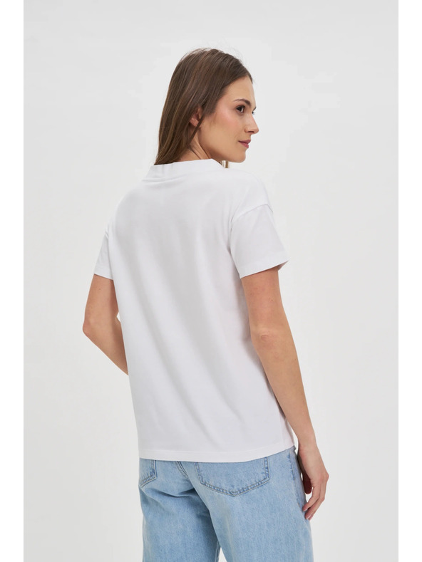 Moodo Weißes Damen-T-Shirt Moodo