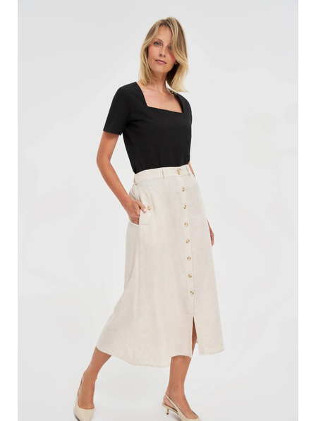 Moodo Schwarzes Damen Long Shirt Moodo