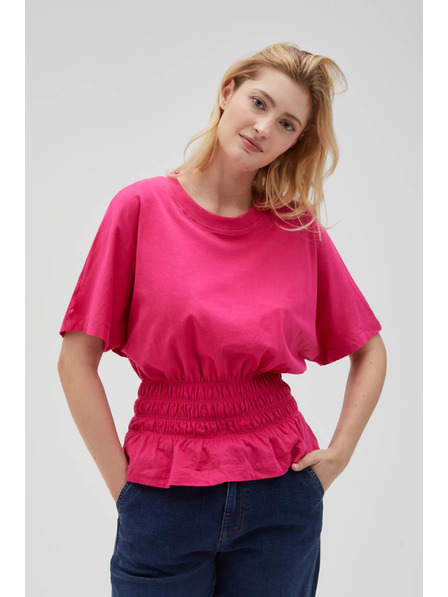 Moodo Fuchsiafarbenes Damen-T-Shirt Moodo