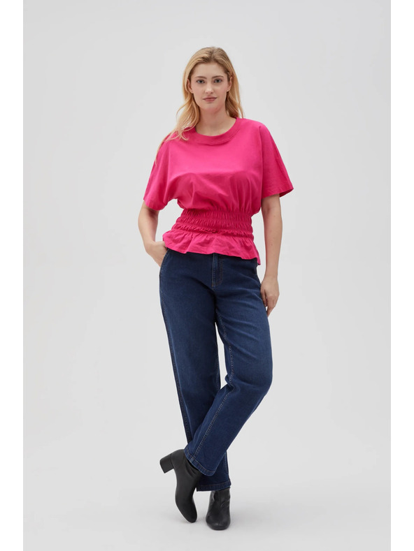 Moodo Fuchsiafarbenes Damen-T-Shirt Moodo