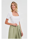 Moodo Weißes Damen-T-Shirt Moodo
