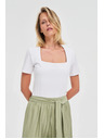 Moodo Weißes Damen-T-Shirt Moodo