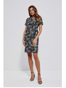 Moodo Leinenkleid mit Aufdruck