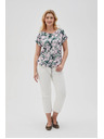 Moodo Rosa Damenbluse mit Bindung