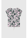 Moodo Rosa Damenbluse mit Bindung