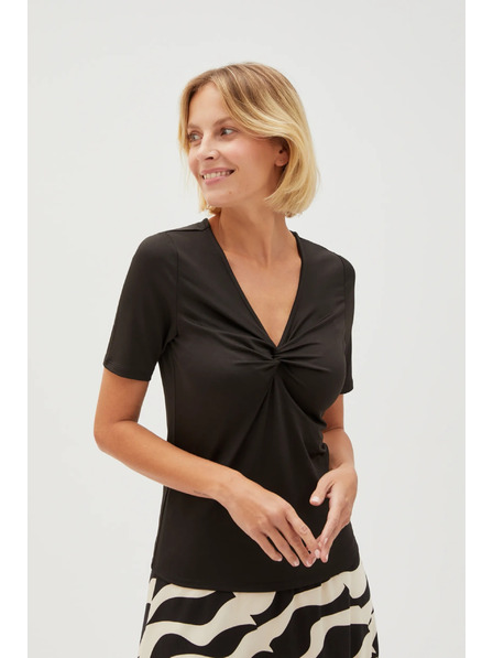Moodo Schwarzes Damen T-Shirt