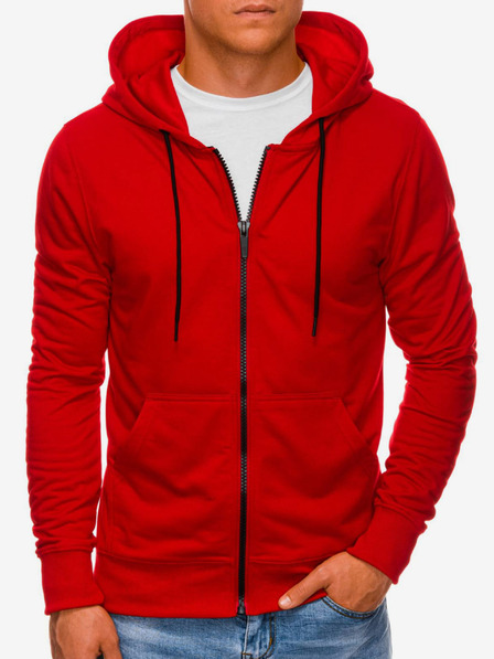 Edoti Rote Herren-Sweatjacke mit Kapuze von Edoti