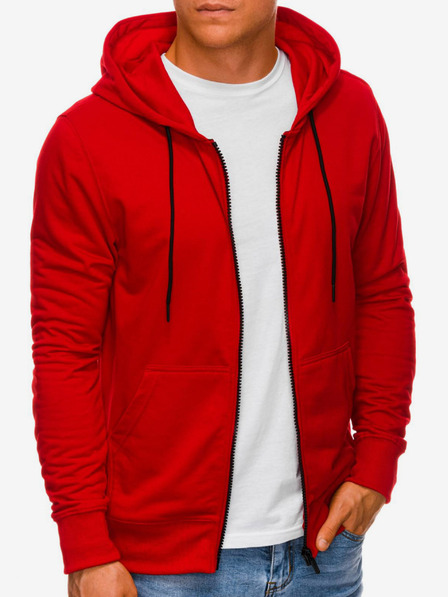 Edoti Rote Herren-Sweatjacke mit Kapuze von Edoti