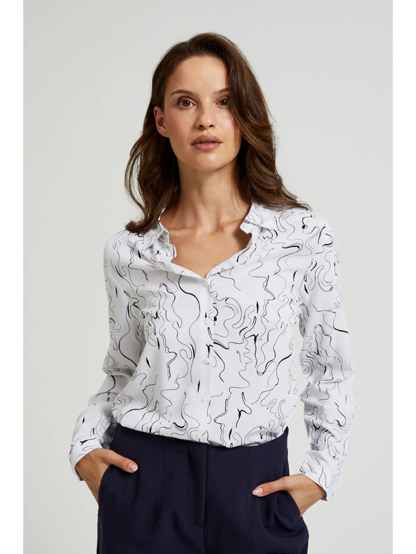 Moodo Weiße Damenbluse