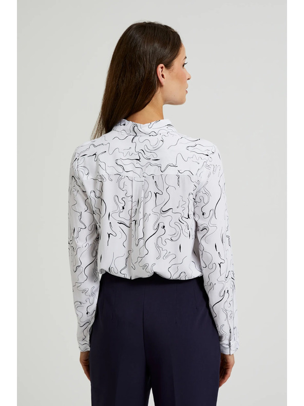 Moodo Weiße Damenbluse