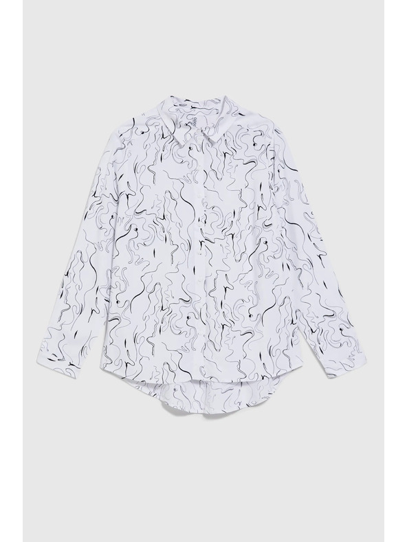 Moodo Weiße Damenbluse