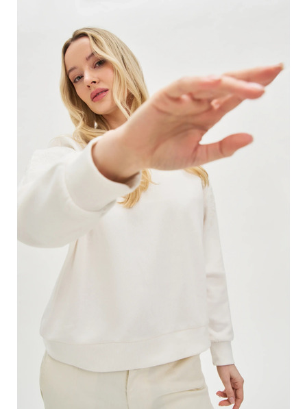 Moodo Weißer Damen-Hoodie