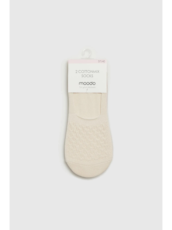 Moodo Beige Damensocken