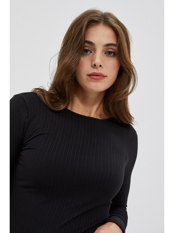 Moodo Schwarzes Damen-Langarmshirt