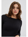 Moodo Schwarzes Damen-Langarmshirt