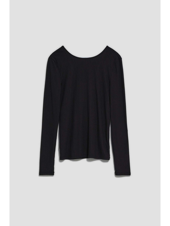 Moodo Schwarzes Damen-Langarmshirt