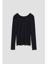 Moodo Schwarzes Damen-Langarmshirt