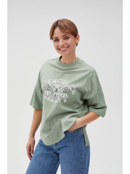 Moodo Olivgrünes Damen-T-Shirt