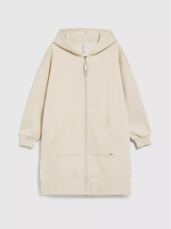 Moodo Beige lange Jacke