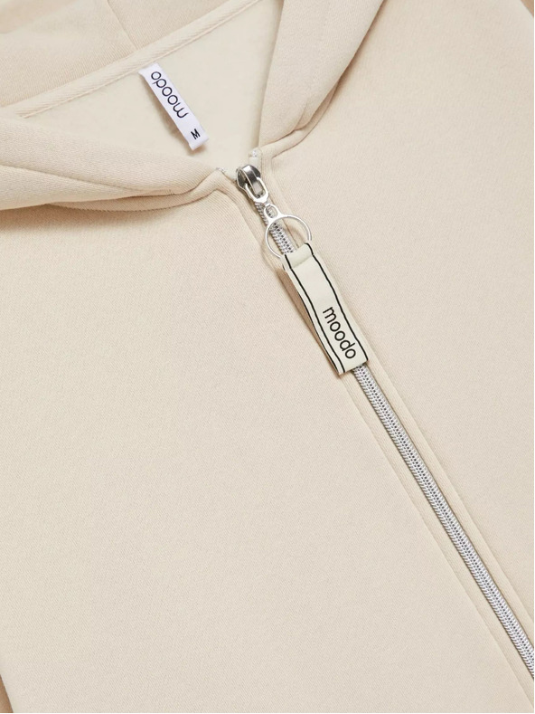 Moodo Beige lange Jacke