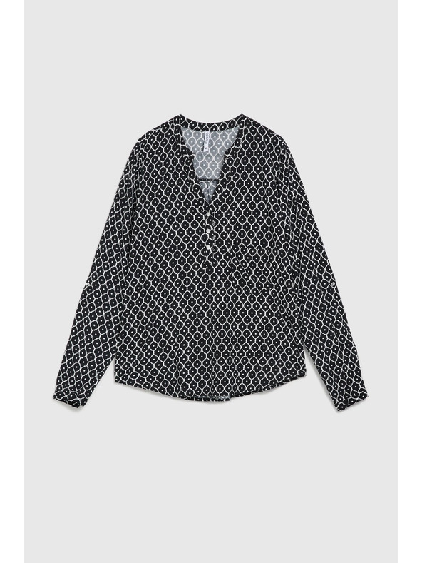 Moodo Schwarz-weißes Damenhemd