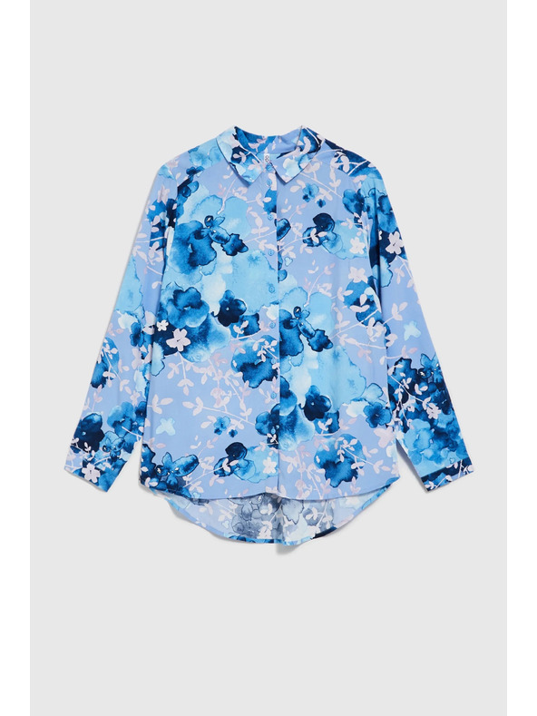 Moodo Dunkelblaues Damenhemd