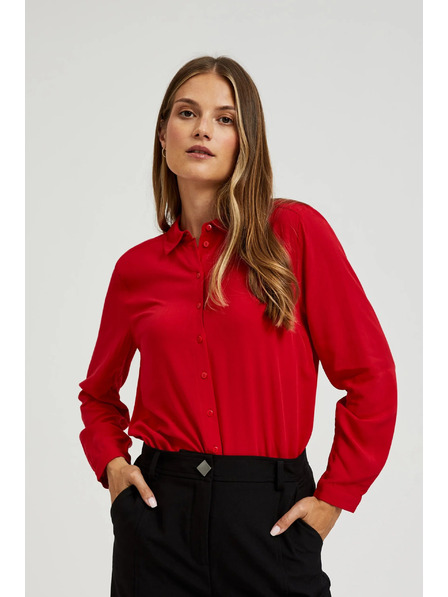 Moodo Rotes Damenhemd