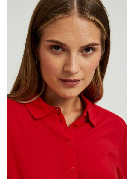 Moodo Rotes Damenhemd