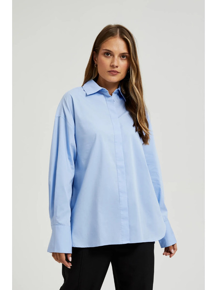 Moodo Blaue Damenbluse
