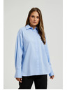 Moodo Blaue Damenbluse
