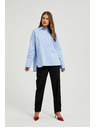 Moodo Blaue Damenbluse