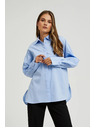 Moodo Blaue Damenbluse