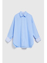 Moodo Blaue Damenbluse