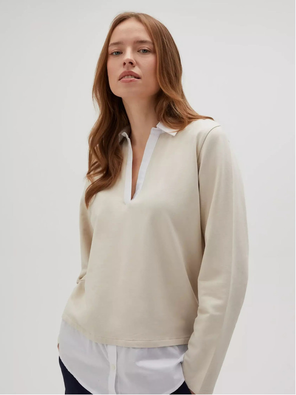 Moodo Beiger Damen-Hoodie