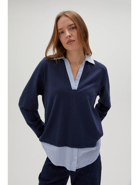 Moodo Dunkelblauer Damen-Hoodie