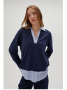 Moodo Dunkelblauer Damen-Hoodie